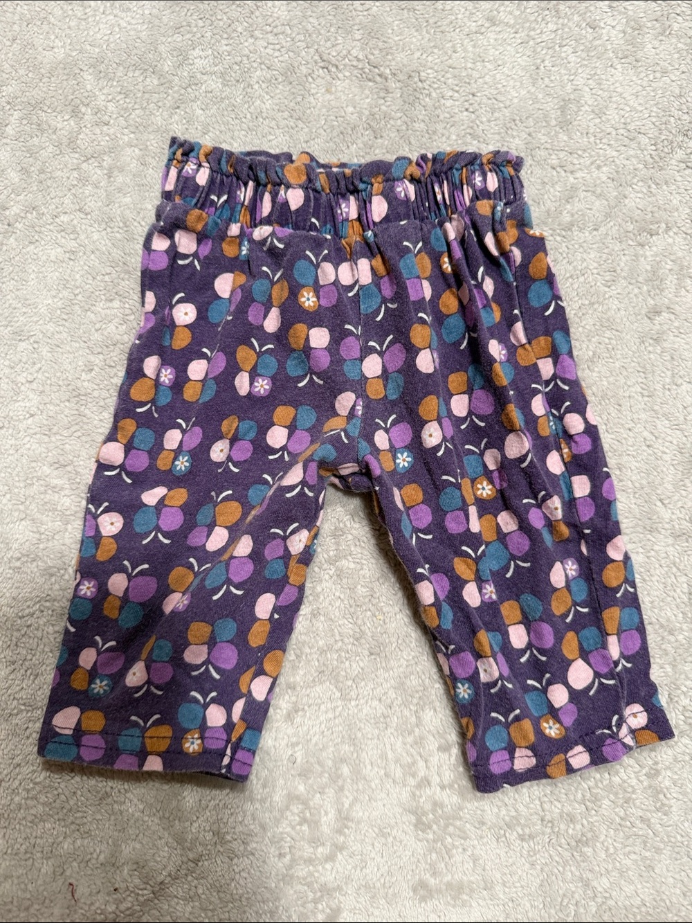 Carter's Purple Butterfly & Floral Print Pajama Bottoms